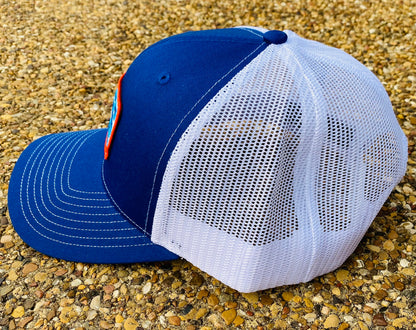 Royal Blue / White / Red Trucker