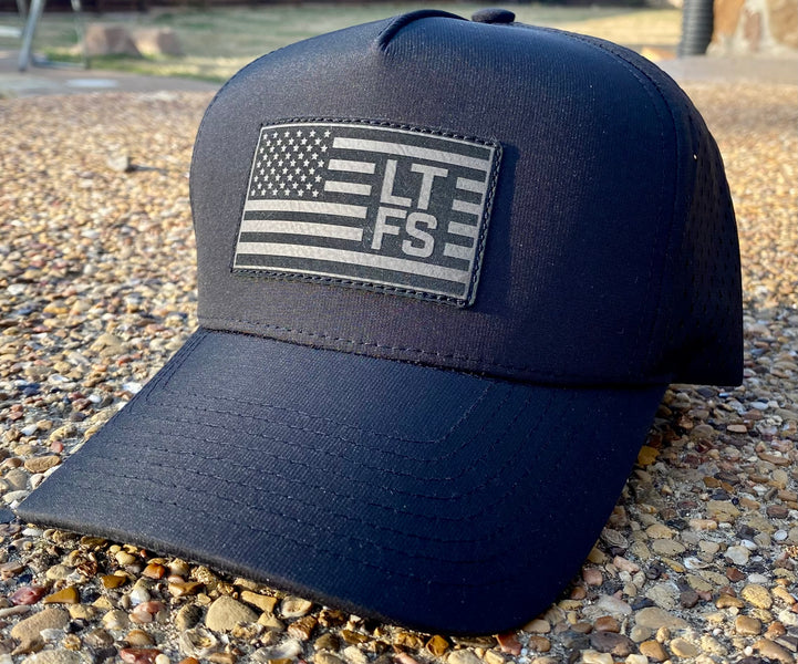 Black WATERPROOF American Flag Gray Patch